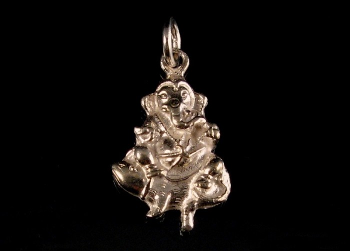Pendentif Carré Hindou En Argent Massif 2 Pièces - Fait Main En Inde, Neuf Avec étiquettes