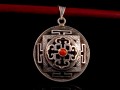 PA306 Pendentif Argent Massif Mandala Corail