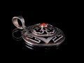 PA306 Pendentif Argent Massif Mandala Corail