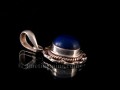 PA329 Pendentif Tibétain Argent Massif Lapis Lazuli