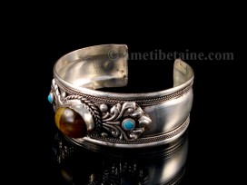 BRD189 Bracelet Tibétain Oeil de Tigre