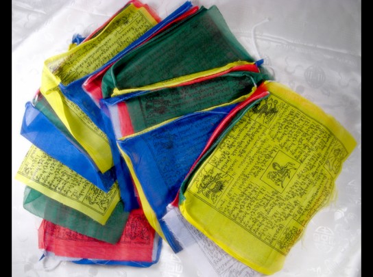 Guirlande de 20 drapeaux tibétains