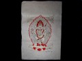 AF23 Affiche Tibétaine Papier Népalais Ganesh Dieu Hindou