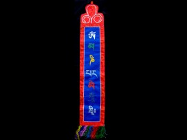 BB38 Bannière Tibétaine Mantra Om Mani Padme Hum