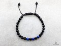 BrMala285 Bracelet Onyx Lapis Lazuli. 21 cm