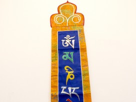 BB36 Bannière Tibétaine Mantra Om Mani Padme Hum