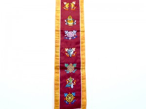 BB40 Bannière Tibétaine Signes Auspicieux du Bouddhisme