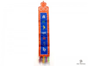 BB59 Bannière Tibétaine Mantra Om Mani Padme Hum