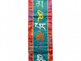 BB78 Bannière Tibétaine Mantra Om Mani Padme Hum