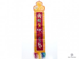 BB80 Bannière Tibétaine Mantra Om Mani Padme Hum