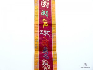BB80 Bannière Tibétaine Mantra Om Mani Padme Hum
