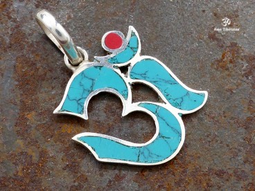 PA351 Pendentif Argent Massif Om