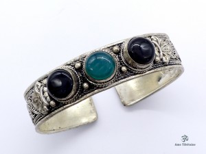 BRD289 Bracelet Tibétain Dragon Pierre