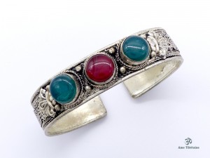 BRD292 Bracelet Tibétain Dragon Pierre