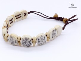 BRD85 Bracelet Tibétain Signes Auspicieux Astamangala