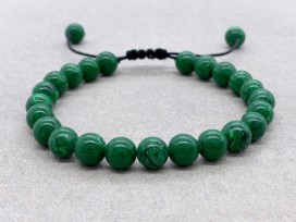 BrMala262 Bracelet Mala Malachite