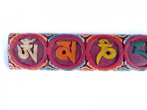 DMD53. Panneau en Bois Mantra Om Mani Padme Hum
