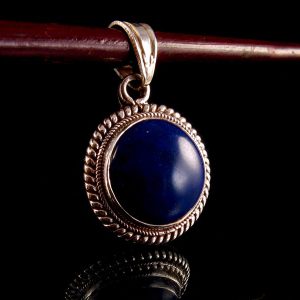 PA174 Pendentif Tibétain Argent Massif Lapis Lazuli – Image 3