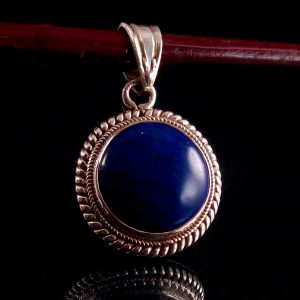 PA174 Pendentif Tibétain Argent Massif Lapis Lazuli – Image 4