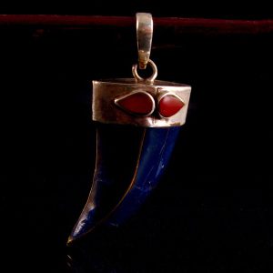 PA180 Pendentif Tibétain Argent Massif Lapis Lazuli – Image 4