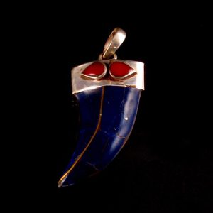 PA180 Pendentif Tibétain Argent Massif Lapis Lazuli – Image 5