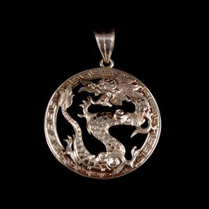 PA181 Pendentif Tibétain Argent Massif Dragon – Image 7