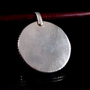 PA184 Pendentif Tibétain Argent Massif Turquoise Corail – Image 9
