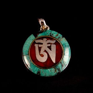 PA193 Pendentif Argent Massif Om Tibétain – Image 6