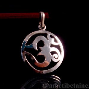 PA263 Pendentif Argent Massif Om Sanskrit – Image 2