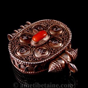 PA265 Pendentif Argent Massif Ghau Mantra Tibétain Om Mani Padme Hum – Image 7