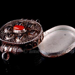PA265 Pendentif Argent Massif Ghau Mantra Tibétain Om Mani Padme Hum – Image 11