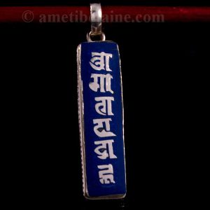 PA300 Pendentif Argent Massif Mantra Om Mani Padme Hum Lapis Lazuli – Image 2
