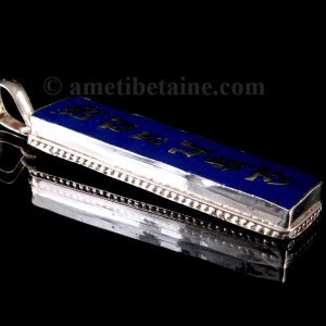 PA301 Pendentif Argent Massif Mantra Om Mani Padme Hum Lapis Lazuli – Image 4