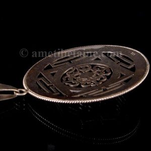 PA311 Pendentif Argent Massif Mandala Turquoise – Image 6