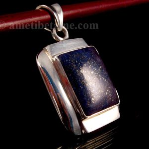 PA317 Pendentif Tibétain Argent Massif Lapis Lazuli – Image 5