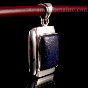 PA317 Pendentif Tibétain Argent Massif Lapis Lazuli – Image 6