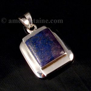 PA317 Pendentif Tibétain Argent Massif Lapis Lazuli – Image 7