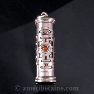 PA323 Pendentif Argent Massif Mantra Tibétain Mandala – Image 4