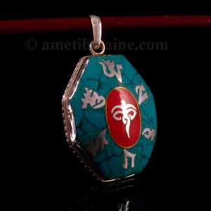 PA343 Pendentif Argent Massif Mantra Yeux de Bouddha – Image 3