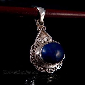 PA368 Pendentif Tibétain Argent Massif Lapis Lazuli – Image 4