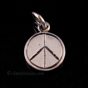 PA379 Petit Pendentif Charme Argent Massif Symbole de la Paix – Image 2