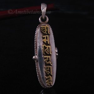 PA389 Pendentif Argent Massif Ghau Mantra Tibétain – Image 6