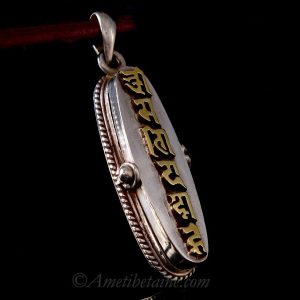 PA389 Pendentif Argent Massif Ghau Mantra Tibétain – Image 7