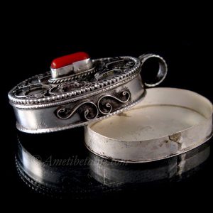 PA390 Pendentif Argent Massif Ghau Mantra Tibétain – Image 9