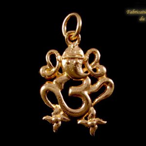 POr02 Pendentif Or 18 Carats Om Ganesh – Image 2