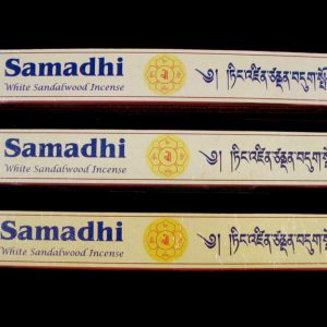 Ens04 Lot de 3 Boites d'Encens Tibétain Bois de Santal Blanc Samadhi – Image 1