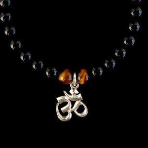BrMala232 Bracelet Onyx Oeil de Tigre Om Argent Massif – Image 3