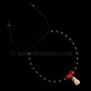 BrMala253 Bracelet Onyx Cornaline Bouddha Argent Massif – Image 2