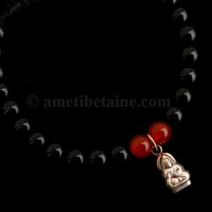 BrMala253 Bracelet Onyx Cornaline Bouddha Argent Massif – Image 3