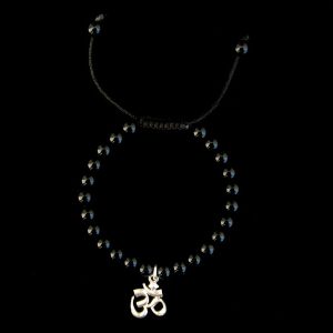 BrMala233 Bracelet Onyx Om Argent Massif – Image 2
